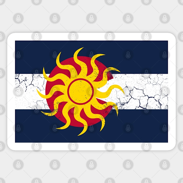 Colorado Flag Sun Sticker by E